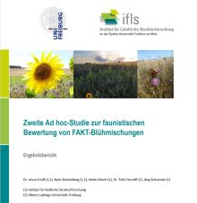 Screenshot: Zweite Ad hoc Studie zur faunisitischen Bewertung von FAKT Blühmischungenen  