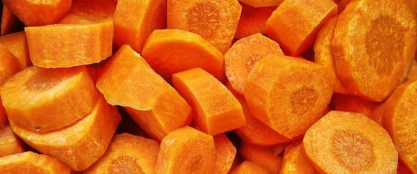 Kleingeschnittene Karotten